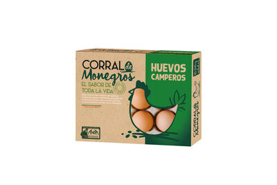 Huevos camperos tama&ntilde;o M-L Corral Monegros 6 unidades