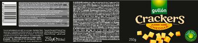 Galletas saladas crackers Gullón 250g sabor cheddar