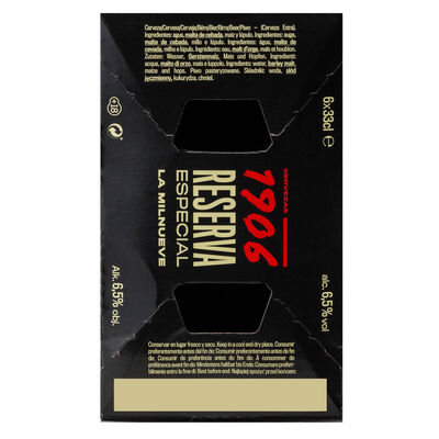 Cerveza dorada 1906 pack 6 botellas 33cl