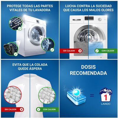 Antical en pastillas Calgon 15 uds contra cal suciedad y malos olores