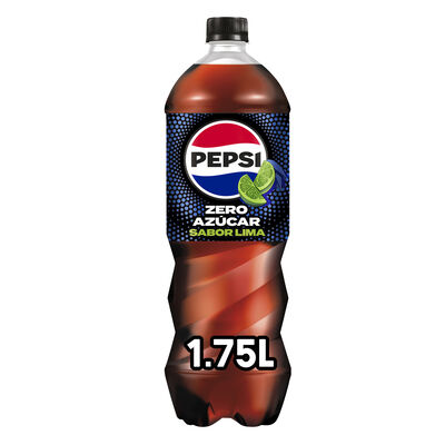 Refresco cola Pepsi zero botella 1,75l lima