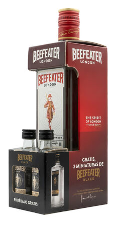 Ginebra Beefeater 70cl + 2 miniaturas Beefeater Black 5cl