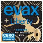 Compresas Evax Liberty 9 unidades alas noche extra