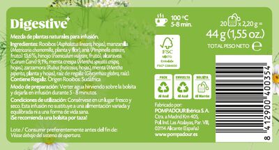 Infusi&oacute;n Pompadour 20u digestive plus
