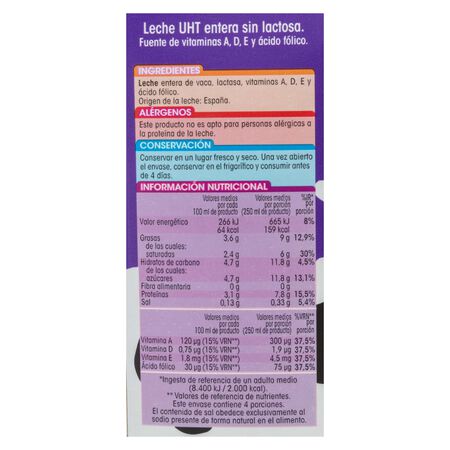 Leche sin lactosa Alipende 1l entera