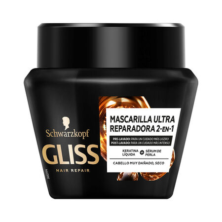 Mascarilla capilar reparadora Gliss 300ml keratina