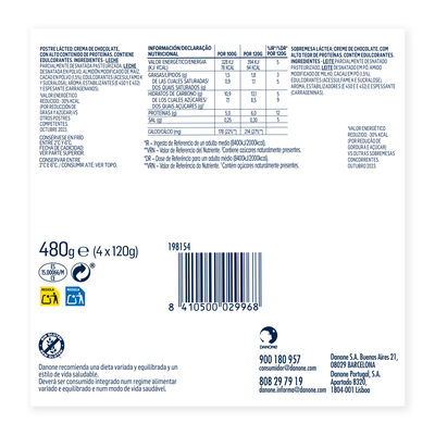 Natillas Proteinas Danone Pack 4 Chocolate