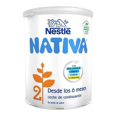 Leche continuaci&oacute;n polvo Nativa 2 Nestl&eacute; desde 6meses 800g