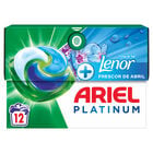 Detergente en cápsulas Ariel pods 12 lavados con toque de lenor frescor abril