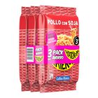 Fideos orientales pollo gallina blanca Yatekomo pack 3
