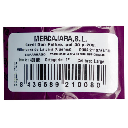 Espárrago verde manojo 400g