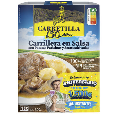 Carrilleras salsa con patatas y setas Carretilla 300g