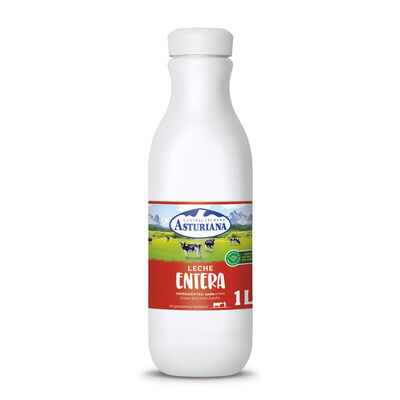 Leche entera Asturiana botella 1 litro