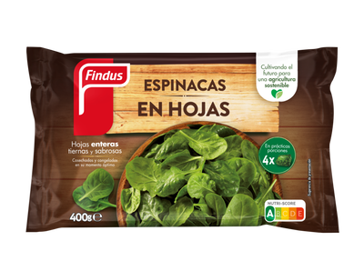 Espinacas en hojas Findus 400g