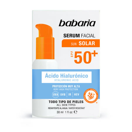 Sérum facial solar Babaria 30 ml FPP 50 Ácido Hialurónico