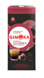 Cápsulas de café compatible Nespresso espresso colombia 100% arábica Gimoka 10 cápsulas