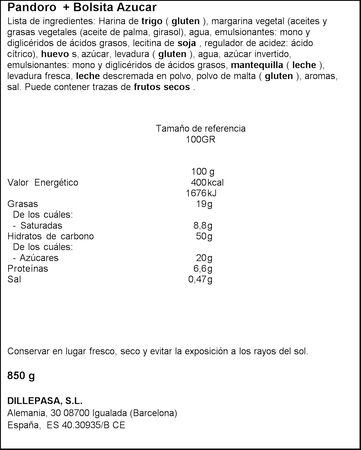 Pandoro Musfi&acute;s 850g