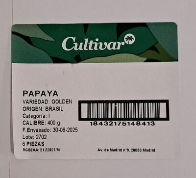 Papaya golden pieza 400g