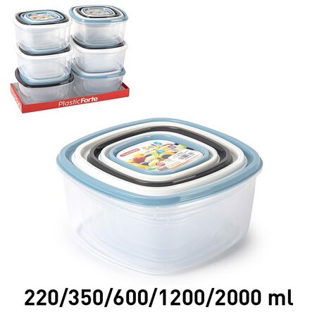 Set fiambrera Plasticforte 5 unidades