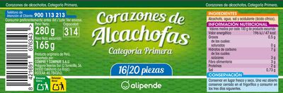 Alcachofa Alipende 20/25 165g