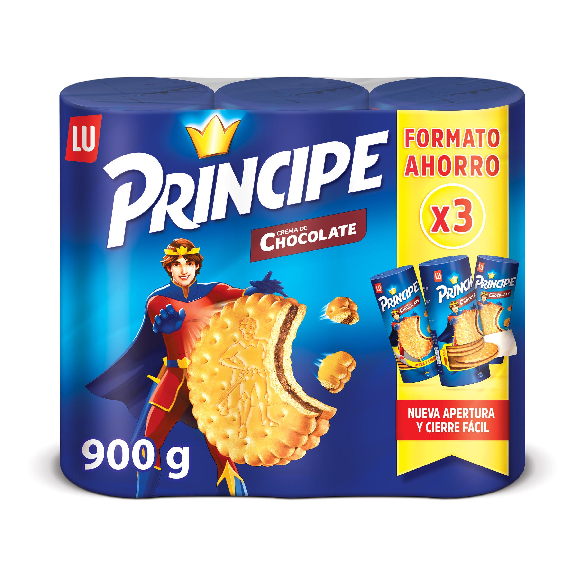 Galleta de chocolate Príncipe pack-3