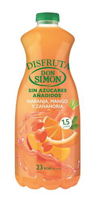 Néctar de naranja, mango y zanahoria Don Simón 1,5l
