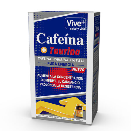 Cafeína+taurina Vive+ 30 cápsulas