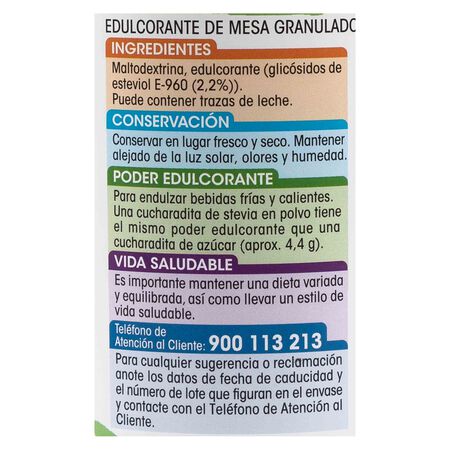 Edulcorante stevia Alipende 75g granulado