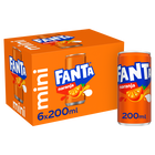Refresco naranja Fanta mini lata 20cl pack 6