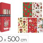 Papel de regalo Navidad B&aacute;sica 70 x 500 Cl&aacute;sico