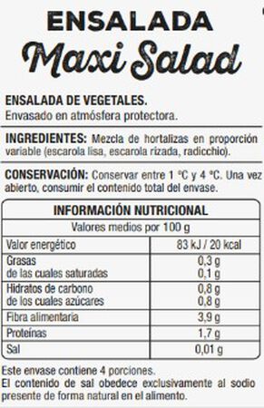 Ensalada maxi salad Alipende 300g