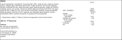 Salsa burguer Hellmann´s 250ml