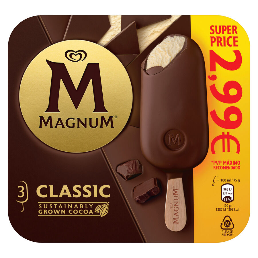 Helado Magnum classic 3 uds
