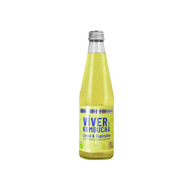 Bebida orgánica kombucha con limón y espirulina Viver 330ml