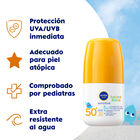 Crema solar roll-on Nivea 50ml factor de protecci&oacute;n 50 babies & kids sensitive