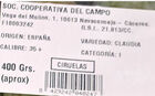 Ciruela claudia bandeja 400g