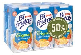 Zumo mediterráneo con leche Bifrutas Pascual pack 6
