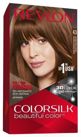 Tinte de cabello sin amoníaco Revlon Colorsilk nº43 castaño medio dorado