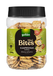 Galletas saladas mini bites campesinas paprika Gullón 250g