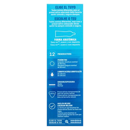 Preservativos Durex 12 uds natural