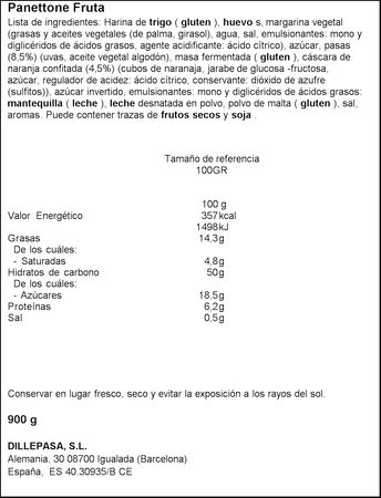 Panettone de frutas Musfi´s 900g