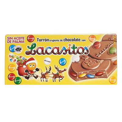 Turr&oacute;n de chocolate Lacasa 215g con lacasitos