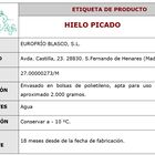 Hielo Hieloblasco bolsa 2kg picado