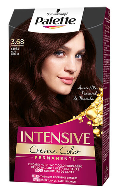 Tinte de cabello Schwarzkopf Palette nº 3.68 Caoba con micro aceites naturales