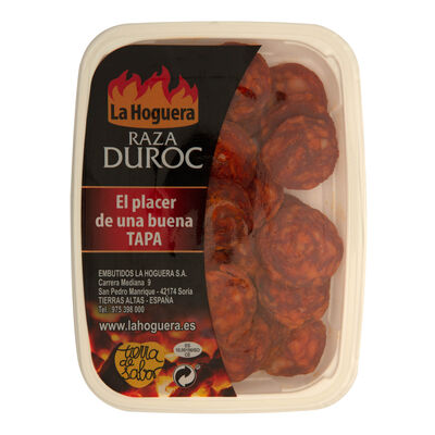 Chorizo calidad extra duroc en lonchas La Hoguera 100g