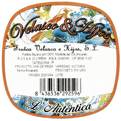 Uva blanca con semilla bandeja 500g