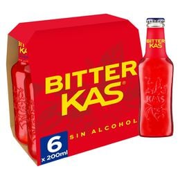 Refresco bitter Kas botella 20cl pack 6 6 x 20 cl