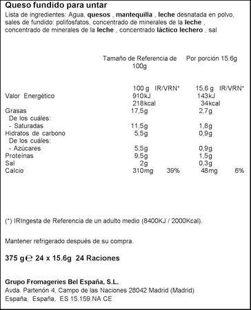 Queso en porciones La Vaca Que Ríe 24 uds