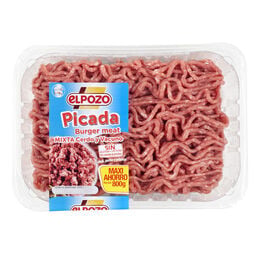 Burger meat mixta cerdo y vacuno ElPozo 800g