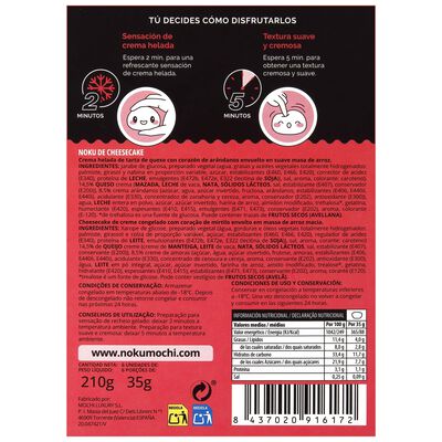 Mochi de crema de helado Noku tarta de queso 6 unidades